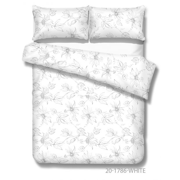 Flannel bedding set BRIAR 20-1786-WHITE