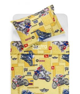 Voodipesu lastele MOTORBIKE 10-0166-YELLOW 10-0166-YELLOW