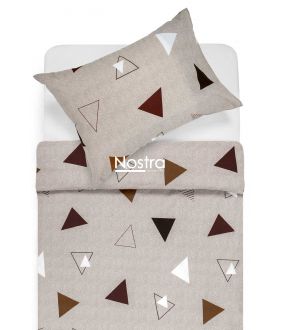 Polycotton bedding set GEOMETRY 30-0723-BROWN 30-0723-BROWN