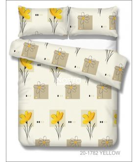 Polycotton bedding set FLOWERS 20-1782-YELLOW 20-1782-YELLOW