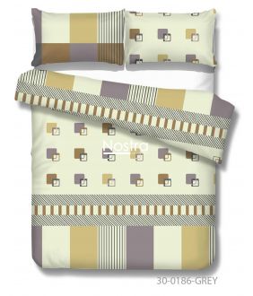 Cotton bedding set DAWSON 30-0186-GREY 30-0186-GREY