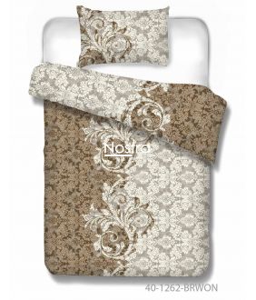 Cotton bedding set DELAINEY 40-1262-BROWN 40-1262-BROWN